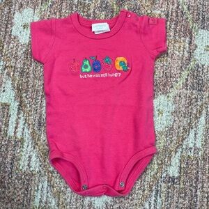 Carter’s Vintage Baby Onesie Eric Carle Hungry Caterpillar Pink Size 0-3M